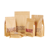 Kraft Paper Flat-bottomed Window Zipper Packaging Bag