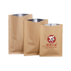 Customized Print Kraft Paper Three Side Seal Bag Zipper Packaging Bag