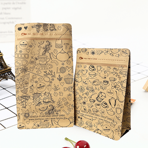 Kraft Paper Flat-bottomed Zipper Packaging Bag