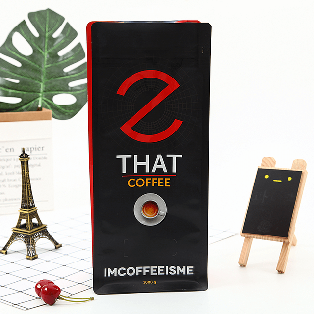 1kg Flat-bottomed Bag Side Zipper Coffee Packaging Bag