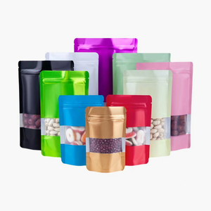Custom-printed Self-standing Zipper Packaging Bags With Window