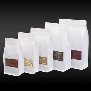 Kraft Paper Flat-bottomed Window Zipper Packaging Bag