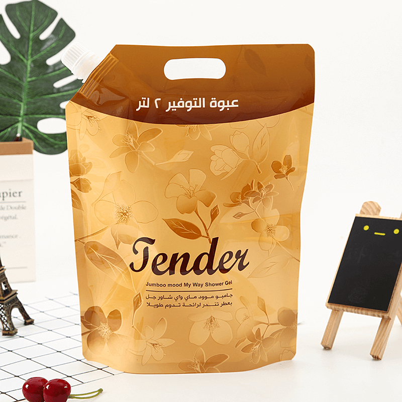Custom-printed Self-standing Packaging Bags With Hand-held Spouts