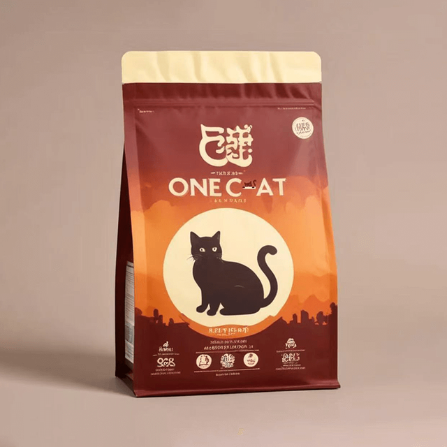 1.5kg Ordinary Zipper Pet Food Flat-bottomed Aluminum Film Cat Food Bag